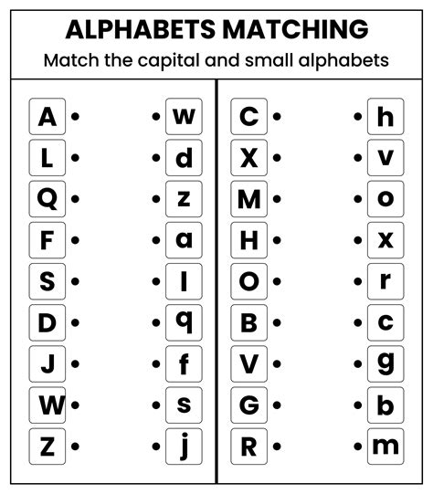 Free Alphabet Matching Printables